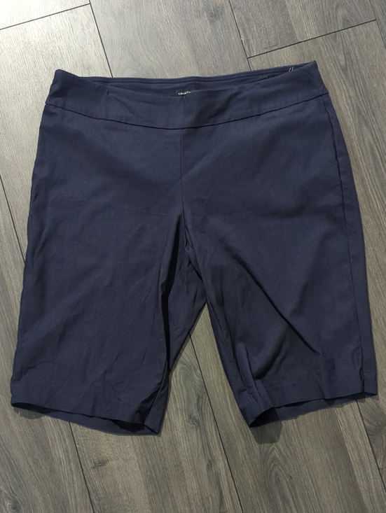 Counterparts Pants - Women's Counterparts Navy Stretch Bermuda Shorts